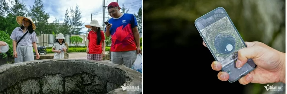 Giếng cổ Lý Sơn chưa bao giờ nhiễm mặt hay khô cạn, nước luôn trong vắt, mát lạnh, ngon ngọt