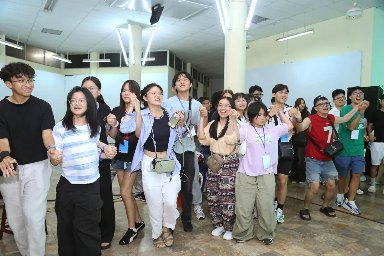 Văn hóa Cồng chiêng “Âm vang đại ngàn” là cầu nối gắn kết tất cả những kiều bào trẻ khắp nơi trên thế giới lại với nhau. (Ảnh: Thành Long)