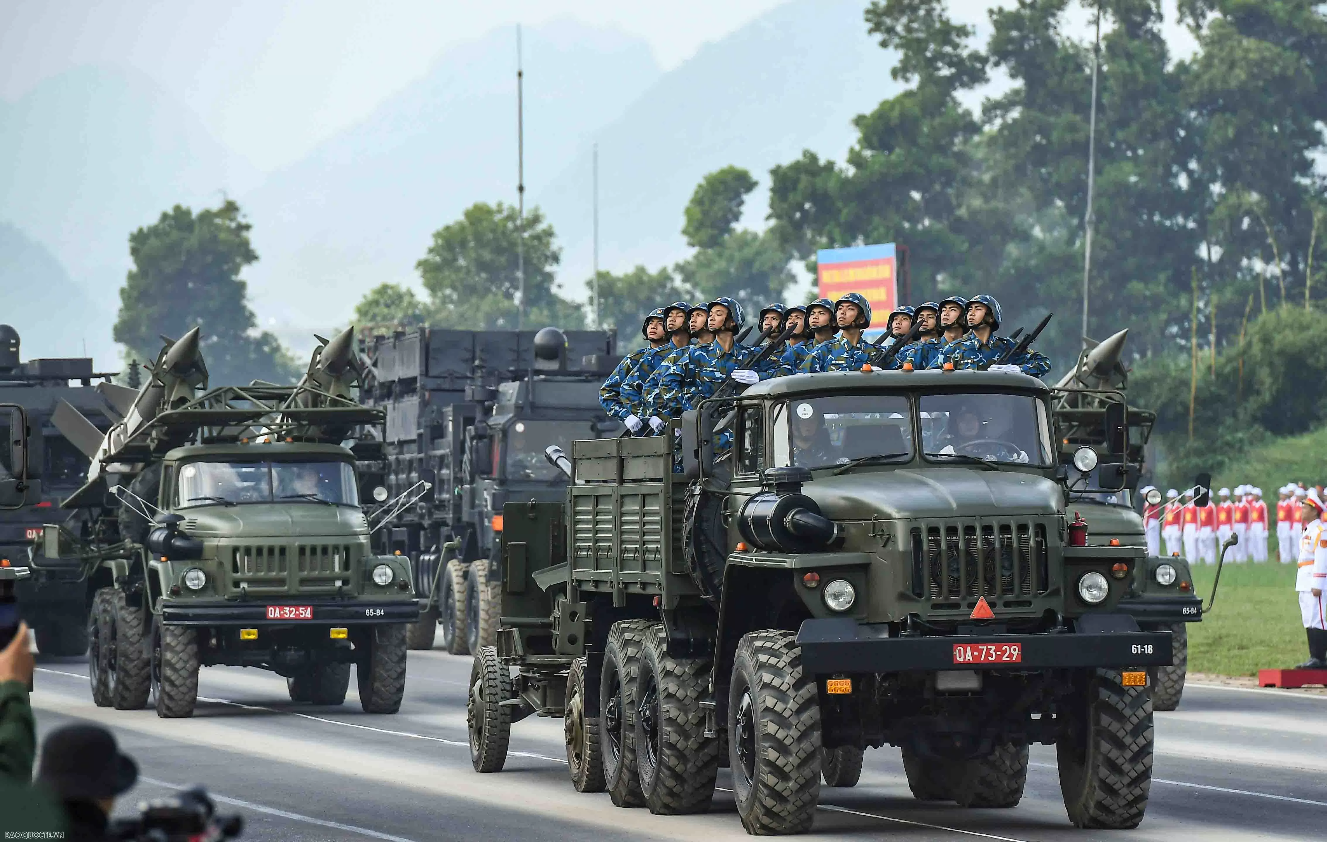 Lực lượng quân đội, công an, khí tài quân sự tại tổng hợp luyện diễu binh, diễu hành 80 năm Quốc khánh