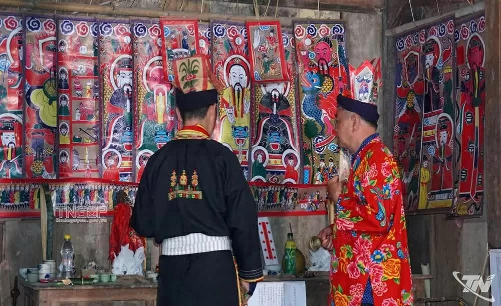 Phần nghi lễ trong Lễ hội Cầu mùa của người Dao Lô Gang.