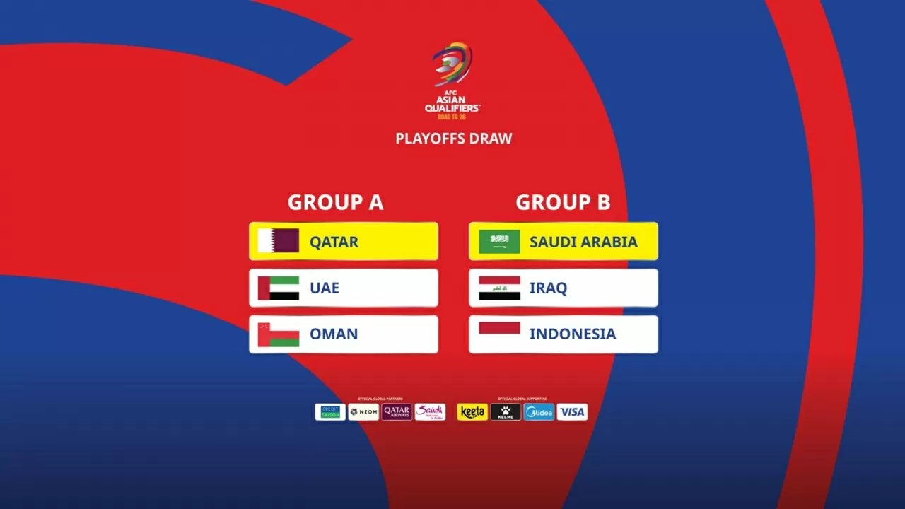 Indonesia tái ngộ Saudi Arabia ở vòng loại thứ thứ 4 World Cup 2026