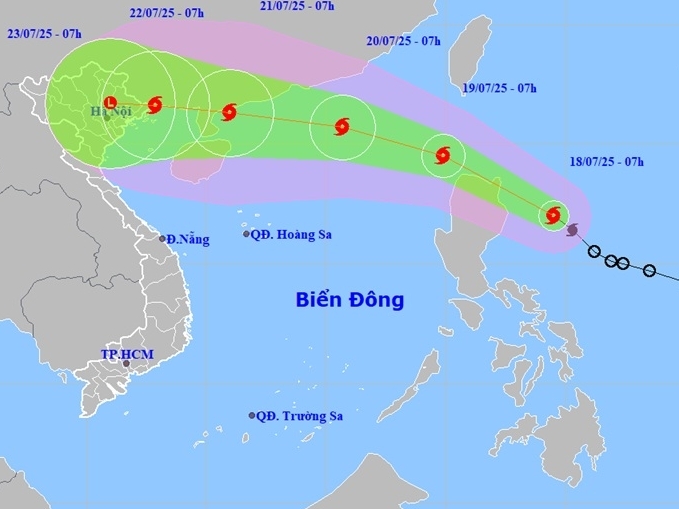 bao wipha sap di vao bien dong va manh them tren vung bien phia dong bac khu vuc bac bien dong