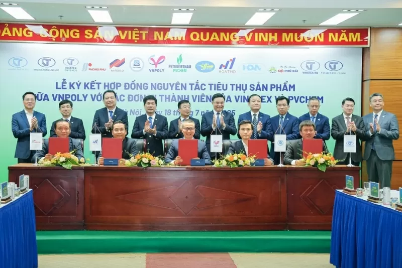 PetroVietnam bắt tay VINATEX tạo dựng chuỗi cung ứng hóa chất - xơ sợi - dệt may bền vững PetroVietnam bắt tay VINATEX tạo dựng chuỗi cung ứng hóa chất xơ sợi - dệt may bền vững