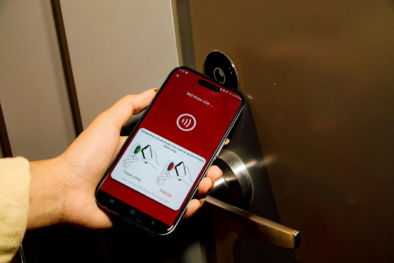 Check-in tự động bất cứ lúc nào và tích hợp khoá phòng vào điện thoại tại Khách sạn Wink. (Nguồn: Wink)