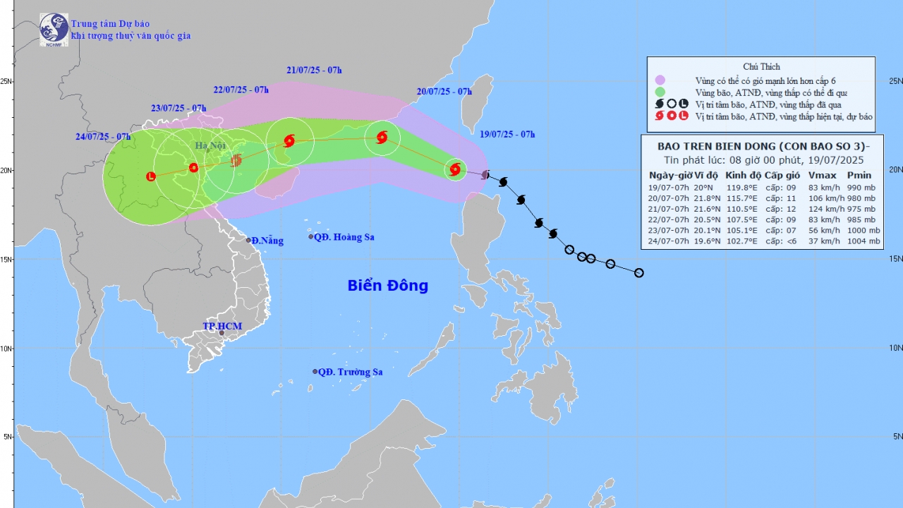 du bao thoi tiet 10 ngay toi 19 287 bao wipha da vao khu vuc bac bien dong bac bo co kha nang xa y ra mot dot mua lon dien rong