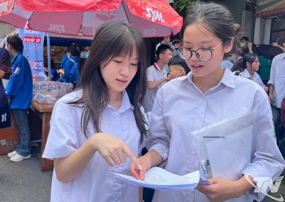 Thí sinh Thái Nguyên trong Kỳ thi tốt nghiệp THPT năm 2025. (Nguồn: Báo Thái Nguyên)