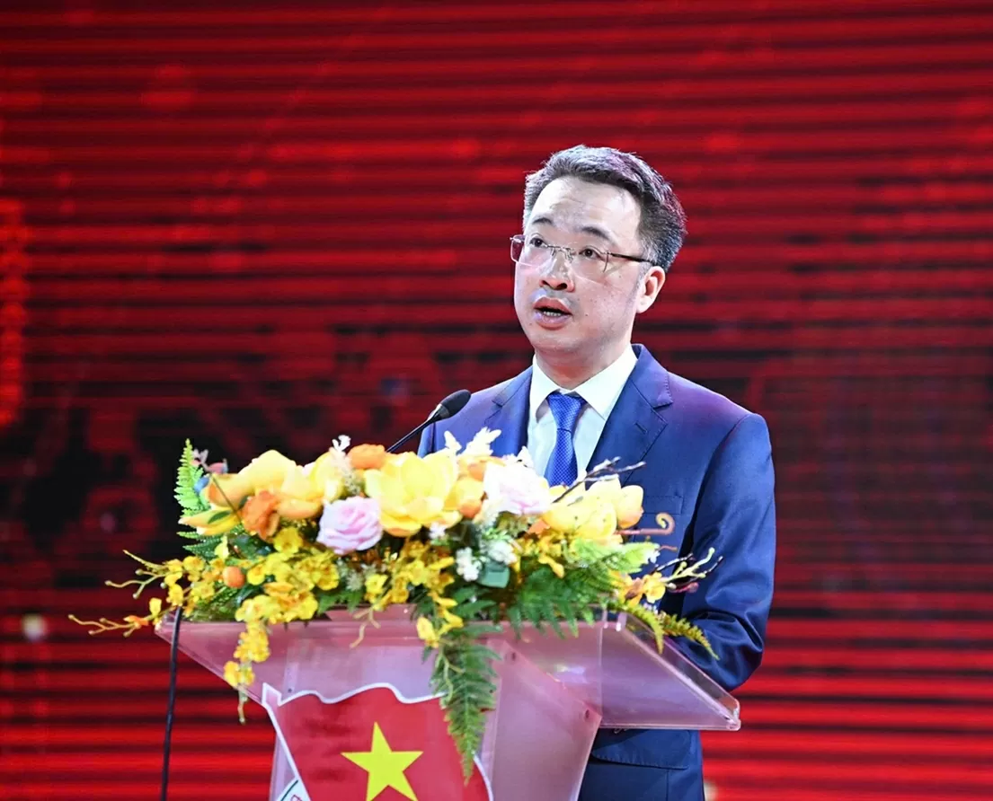 Anh Nguyễn Tường Lâm, Bí thư Trung ương Đoàn, Chủ tịch Trung ương Hội LHTN Việt Nam thông tin về Diễn đàn Trí thức trẻ Việt Nam toàn cầu lần thứ VI. (Ảnh: N.H) Anh Nguyễn Tường Lâm, Bí thư Trung ương Đoàn, Chủ tịch Trung ương Hội LHTN Việt Nam thông tin về Diễn đàn Trí thức trẻ Việt Nam toàn cầu lần thứ VI. (Ảnh: N.H)