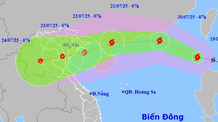Cập nhật tình hình bão Wipha: Cường độ cấp 9, giật cấp 12; 13 tỉnh, thành phố khu vực Bắc Bộ, Bắc Trung Bộ sẵn sàng ứng phó