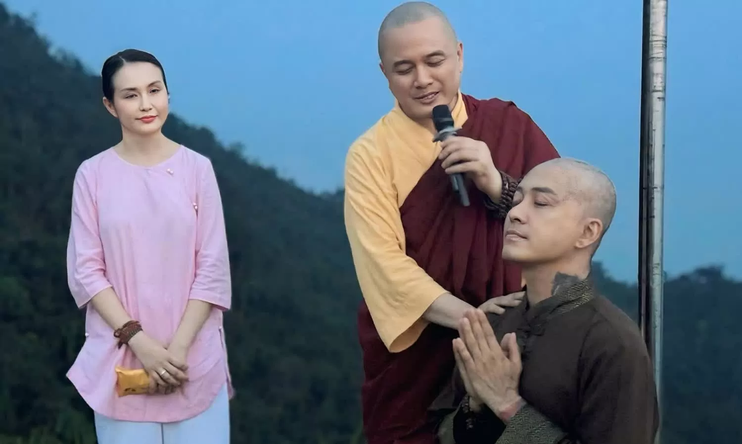 Tuấn Hưng đăng ảnh được một nhà sư giúp cạo đầu, với sự chứng kiến của bà xã Hương Baby.  Ca sĩ cho biết anh cạo trọc không phải để thay đổi hình ảnh mà nhằm thể hiện lòng biết ơn đấng sinh thành và cầu cho mẹ đang ốm nằm viện chóng bình phục, khỏe hơn mỗi ngày.