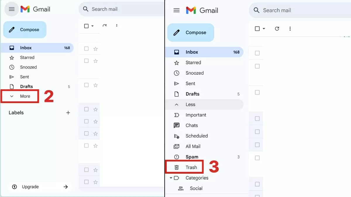 Sau đó chọn “Thùng rác”. Sau đó chọn “Thùng rác”.