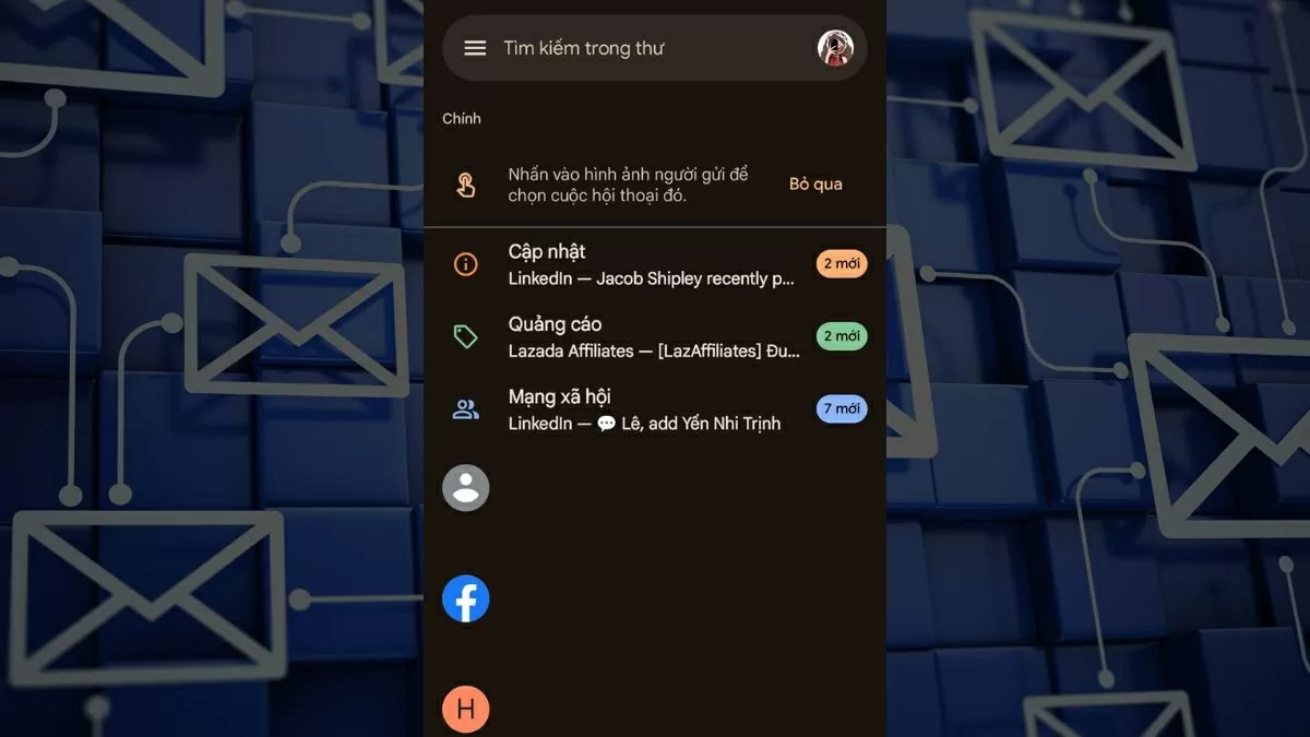 Mở ứng dụng Gmail trên điện thoại của bạn. Mở ứng dụng Gmail trên điện thoại của bạn.