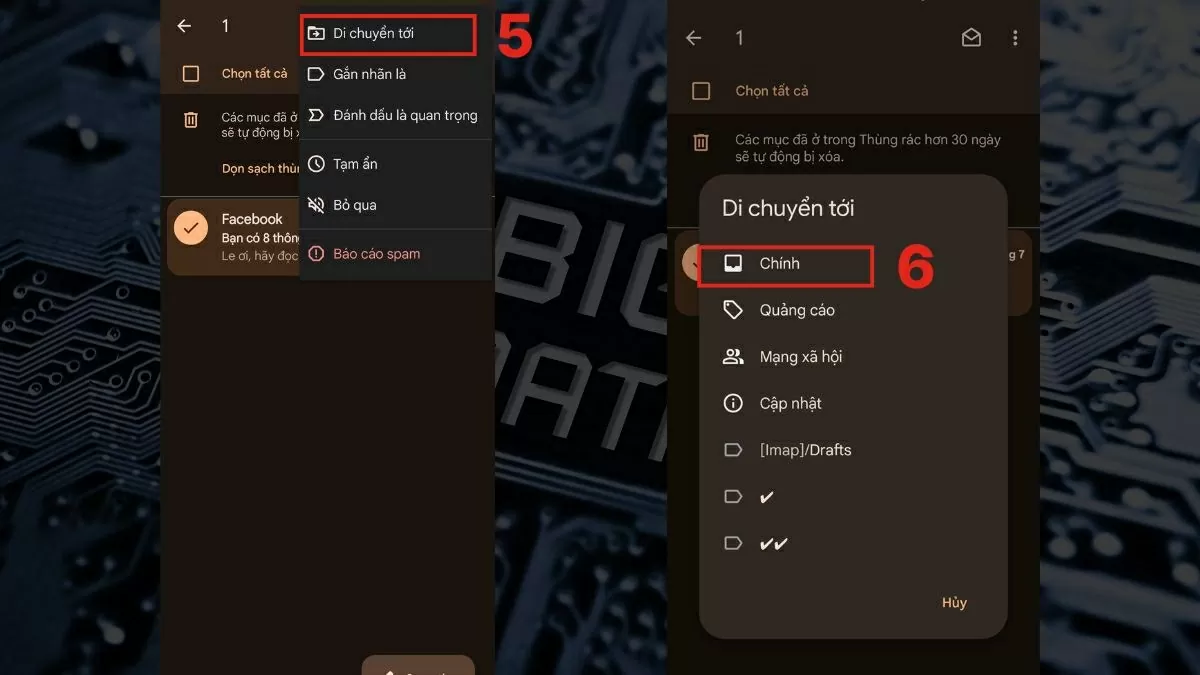 Nhấn vào biểu tượng ba chấm ở góc trên. Nhấn vào biểu tượng ba chấm ở góc trên.