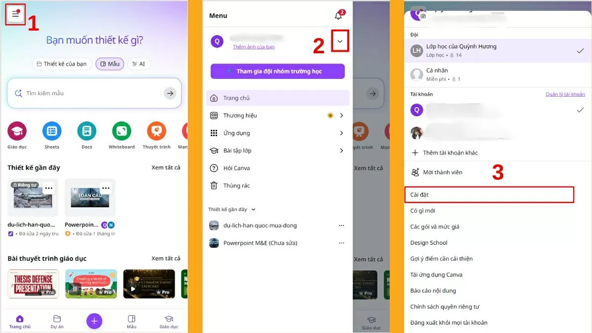 Mở ứng dụng Canva và đăng nhập vào tài khoản bạn muốn xóa. Mở ứng dụng Canva và đăng nhập vào tài khoản bạn muốn xóa.