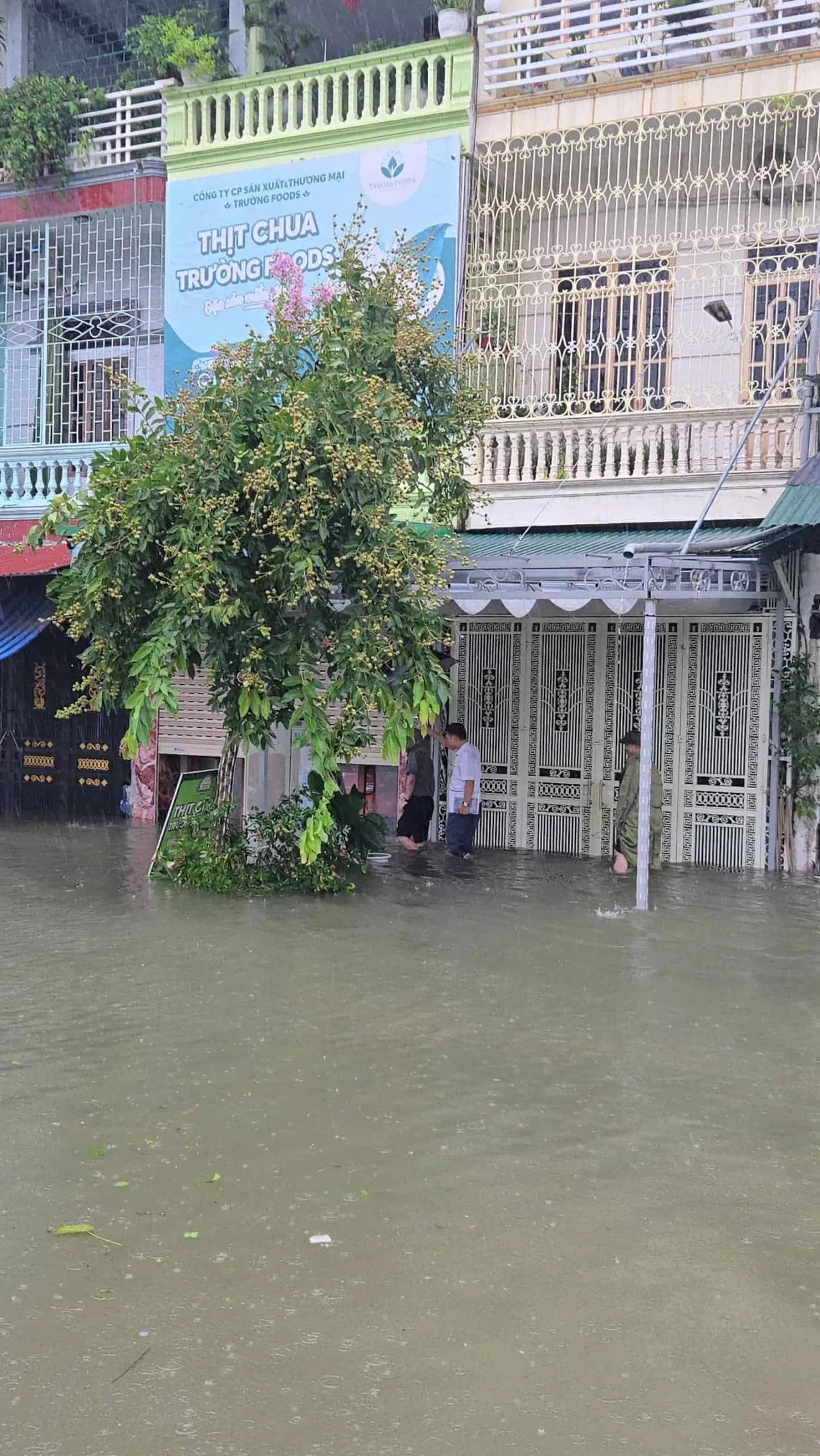 Khu trung tâm tỉnh Thanh Hóa ngập do bão
