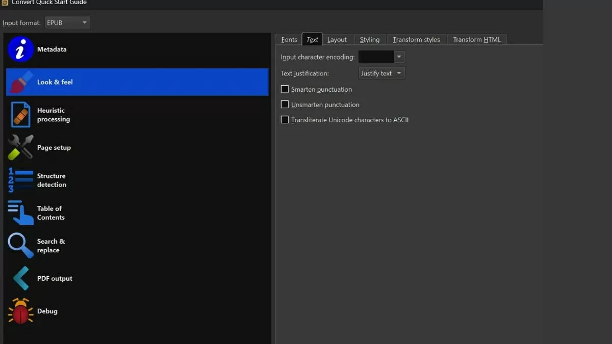 Tại phần Text Justification chọn Justify Text. Tại phần Text Justification chọn Justify Text.