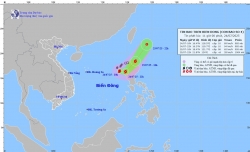Bão số 4 vẫn trên vùng biển phía Đông khu vực Bắc Biển Đông, di chuyển theo hướng Đông Nam