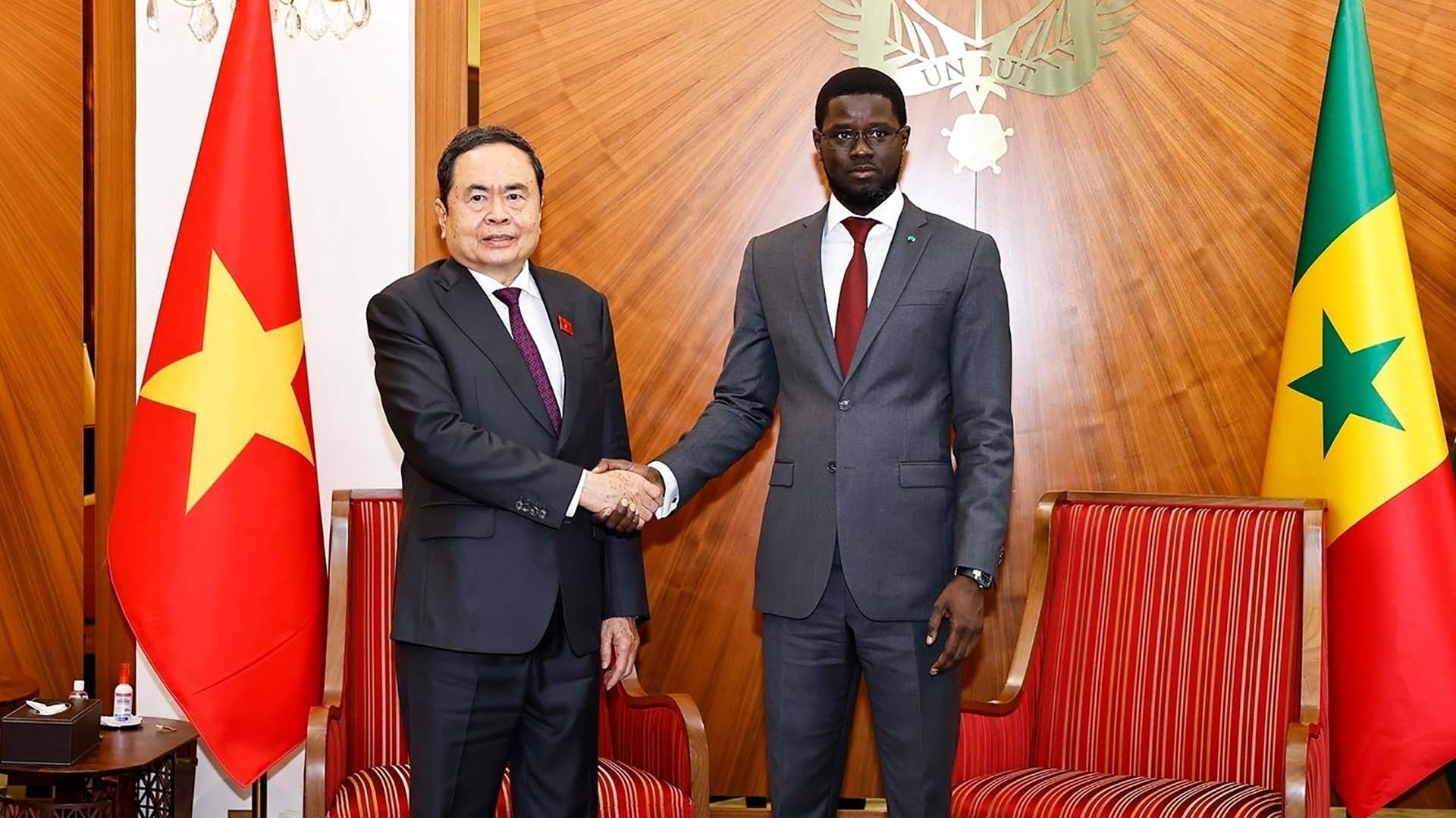 Chủ tịch Quốc hội Trần Thanh Mẫn hội kiến Tổng thống Senegal Bassirou Diomaye Faye