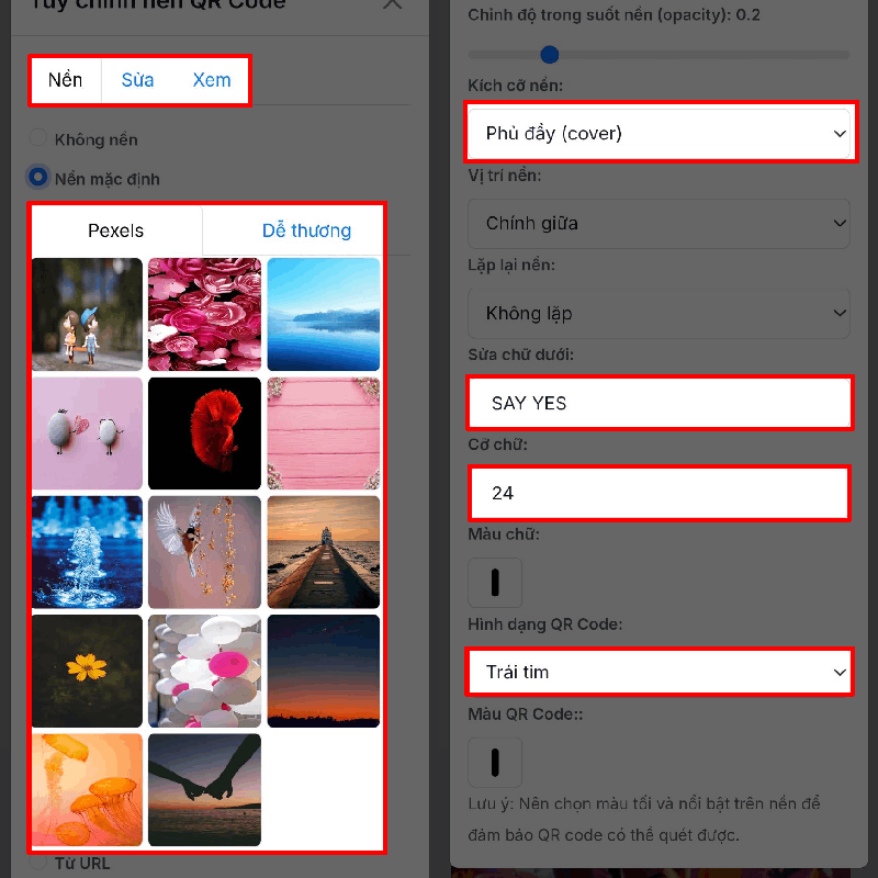 Tùy chỉnh thêm phần giao diện.