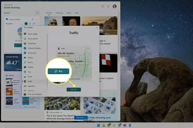 Chọn Ghim (Pin) để tiện truy cập nhanh.