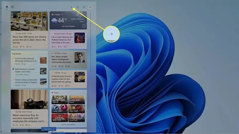 Kiểm tra Widget đồng hồ có sẵn trên Windows 11.