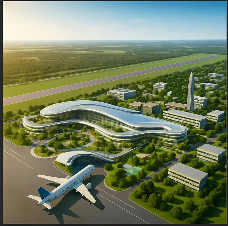 Phối cảnh minh họa dự kiến cơ sở Học viện Hàng không Việt Nam tại Bắc Ninh