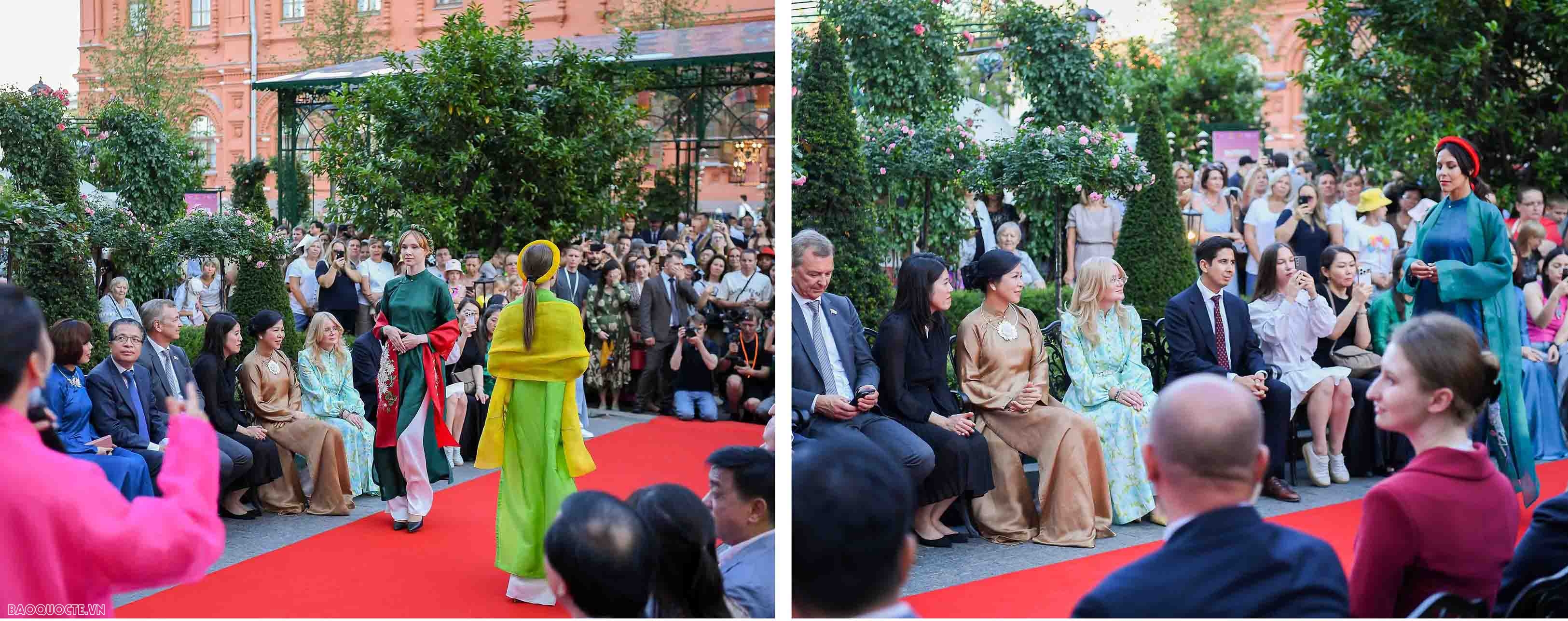 Phu nhân Ngô Phương Ly và bạn bè Nga xem múa rối nước, thưởng thức cốm, cafe Việt Nam giữa Quảng trường Đỏ