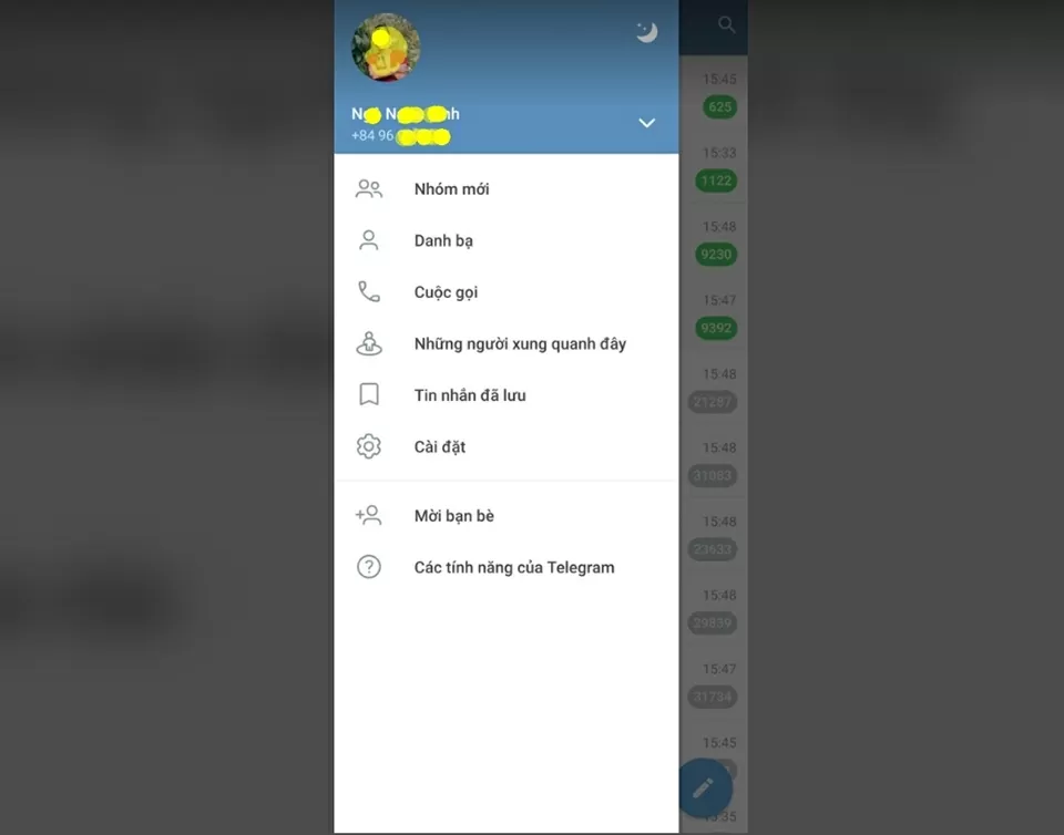  Ứng dụng Telegram sẽ mở và hỏi bạn có muốn áp dụng gói ngôn ngữ tiếng Việt hay không. 
