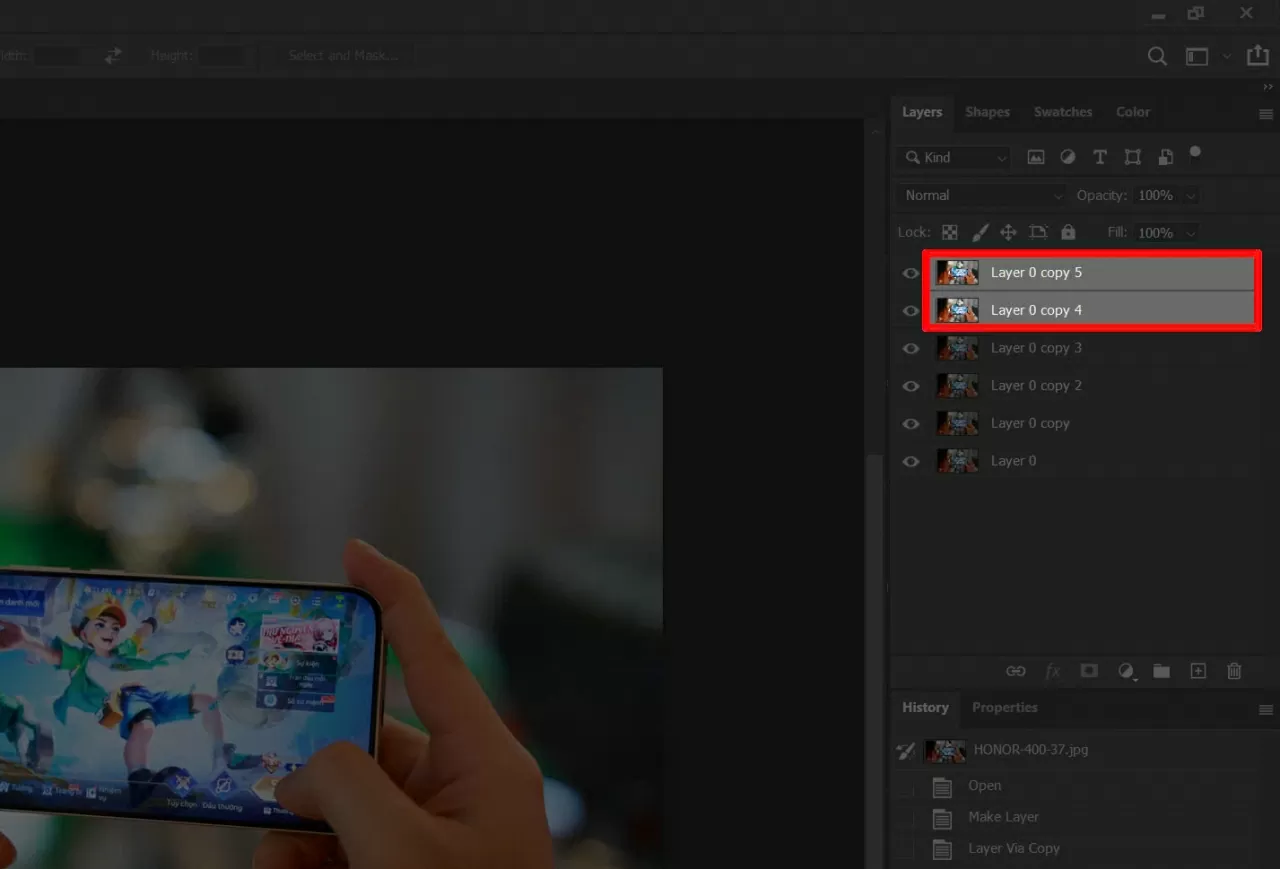 Giữ phím Ctrl (hoặc Cmd trên Mac).