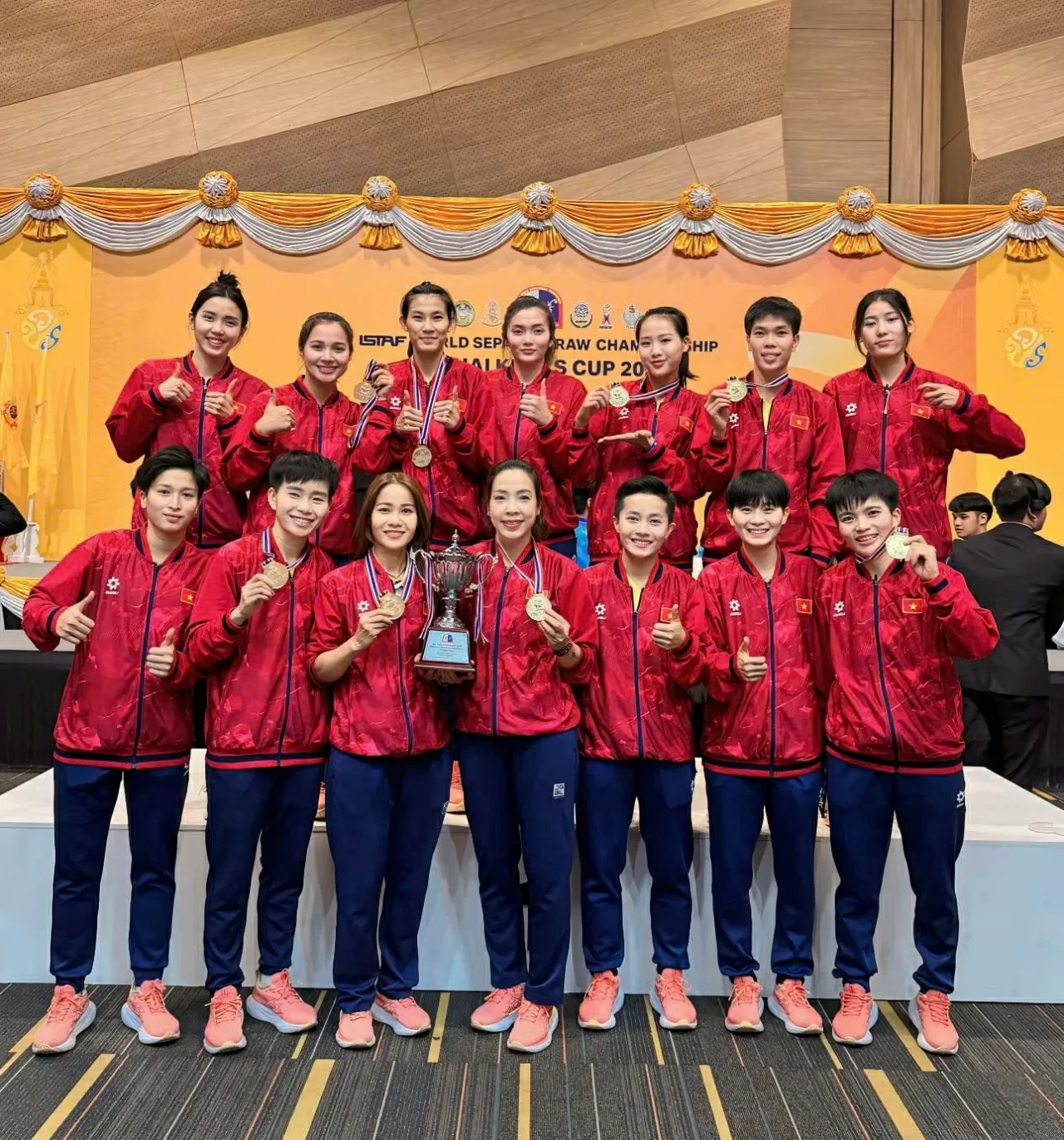Thắng Thái Lan, cầu mây nữ Việt Nam lần thứ ba vô địch thế giới Thắng Thái Lan, cầu mây nữ Việt Nam lần thứ ba vô địch thế giới