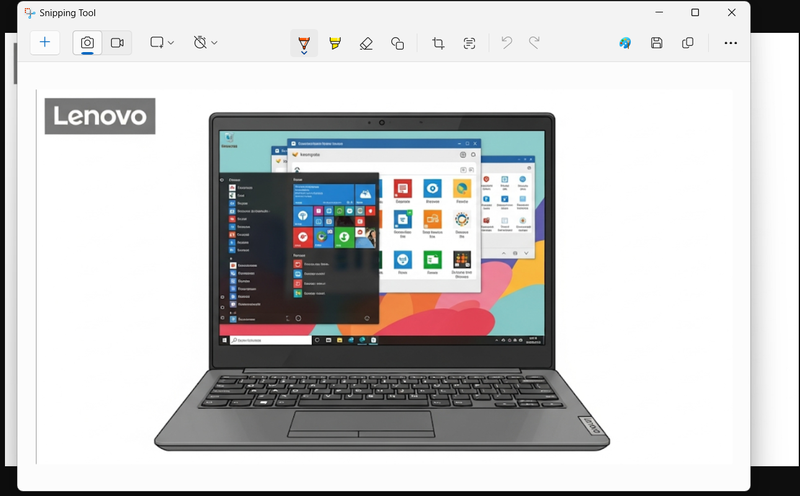 Nhấn vào thông báo để mở ảnh trong Snip & Sketch.