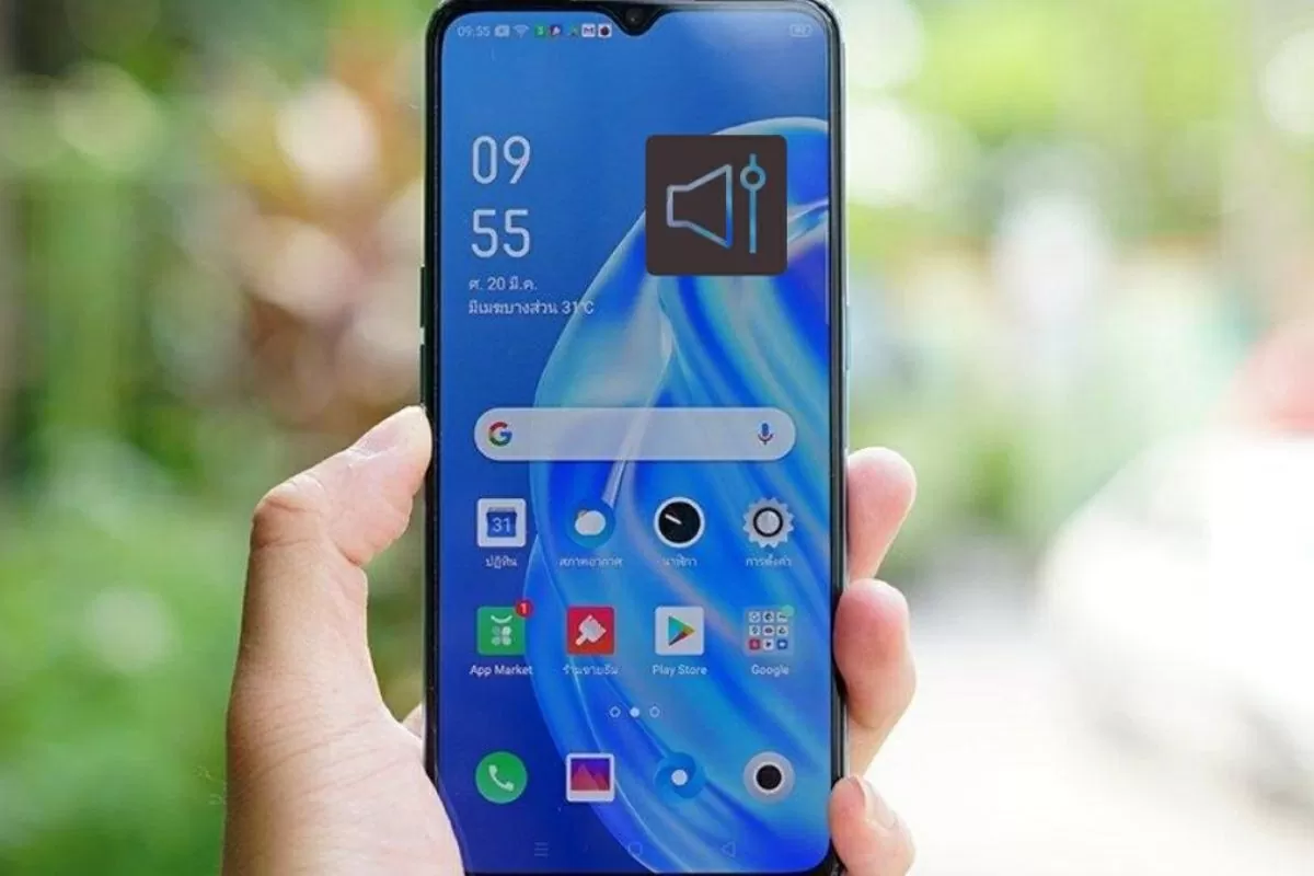 Kiểm tra âm lượng trên giao diện chính.