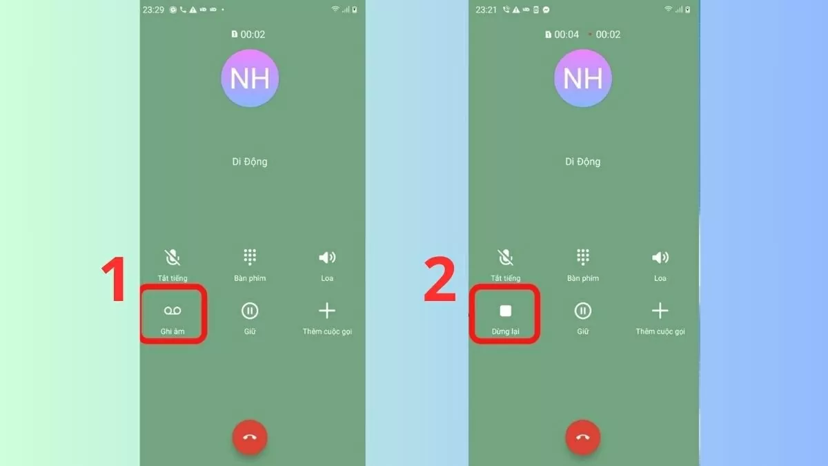 Hãy nhấn vào biểu tượng Ghi âm.