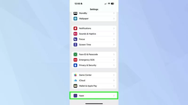 Bấm chọn Ứng dụng để xem tất cả các ứng dụng đã cài trên iPhone