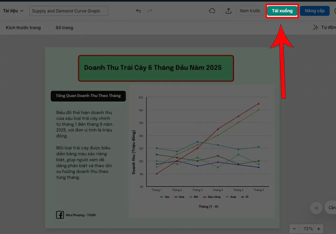 Sau khi hài lòng, nhấn Tải xuống để lưu biểu đồ về máy. Sau khi hài lòng, nhấn Tải xuống để lưu biểu đồ về máy.