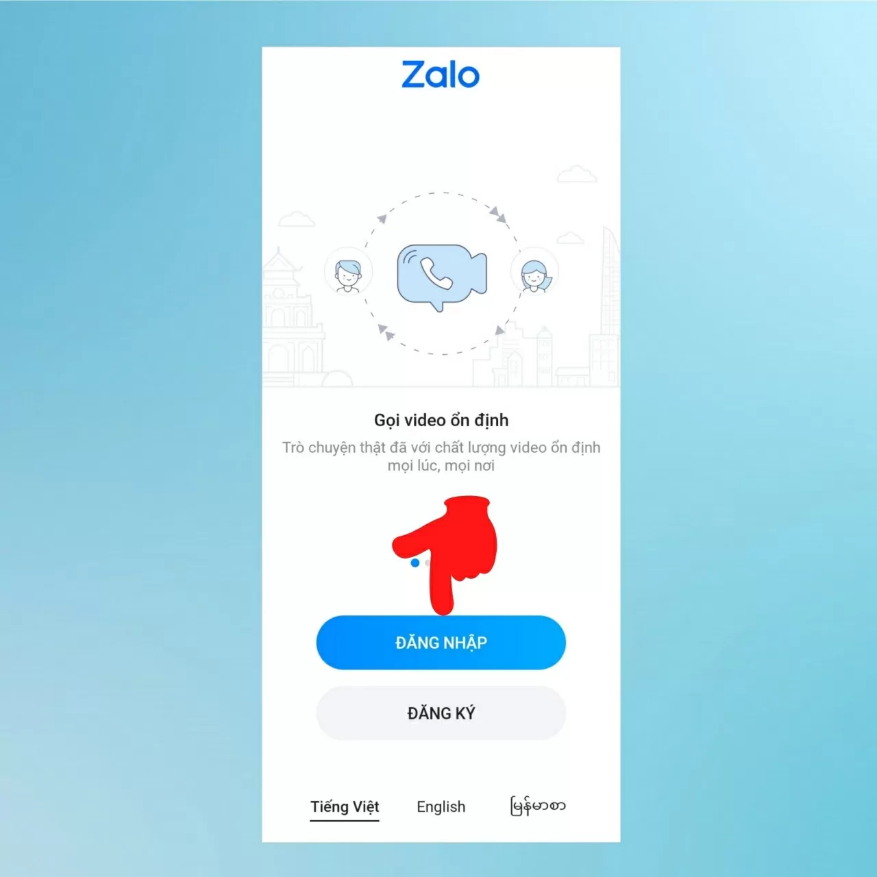 Mở ứng dụng Zalo, đăng nhập vào tài khoản của bạn