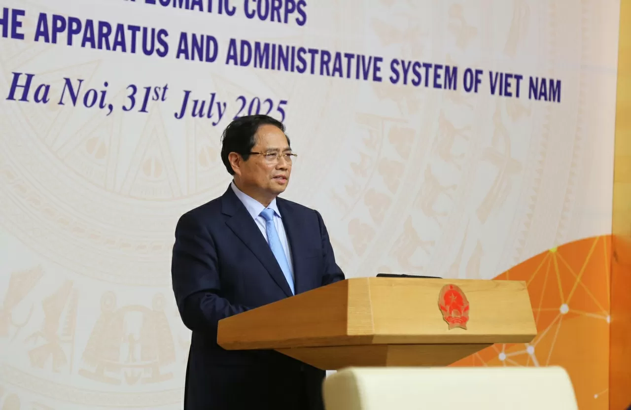 Thủ tướng Chính phủ Phạm Minh Chính phtas biểu kết luận. (Ảnh: Thành Long)