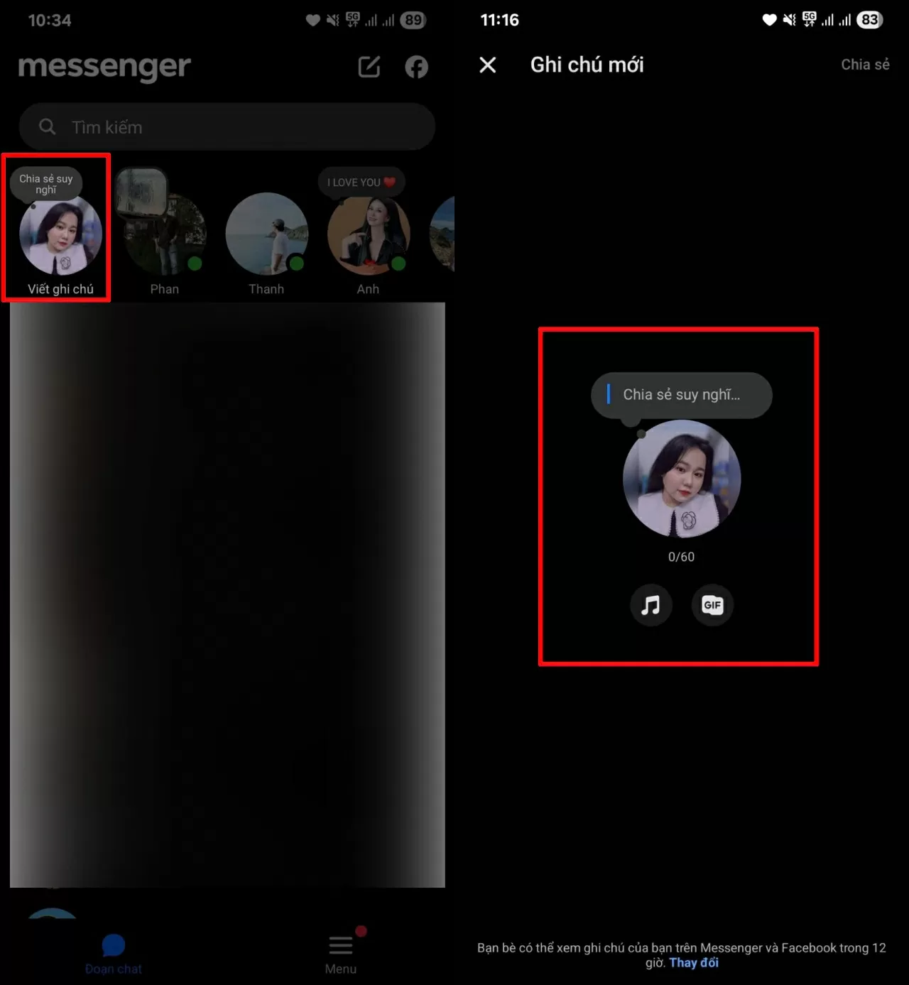 Mở ứng dụng Messenger trên điện thoại 
