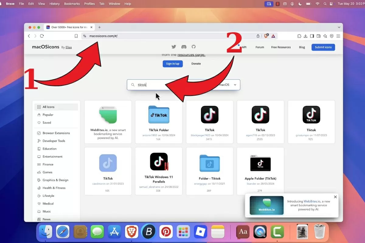 Truy cập trang https://macosicons.com Truy cập trang https://macosicons.com