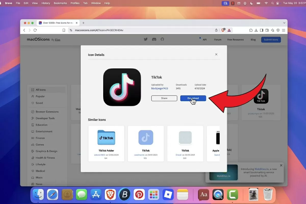 Tìm biểu tượng TikTok và tải về dưới định dạng .icns. Tìm biểu tượng TikTok và tải về dưới định dạng .icns.