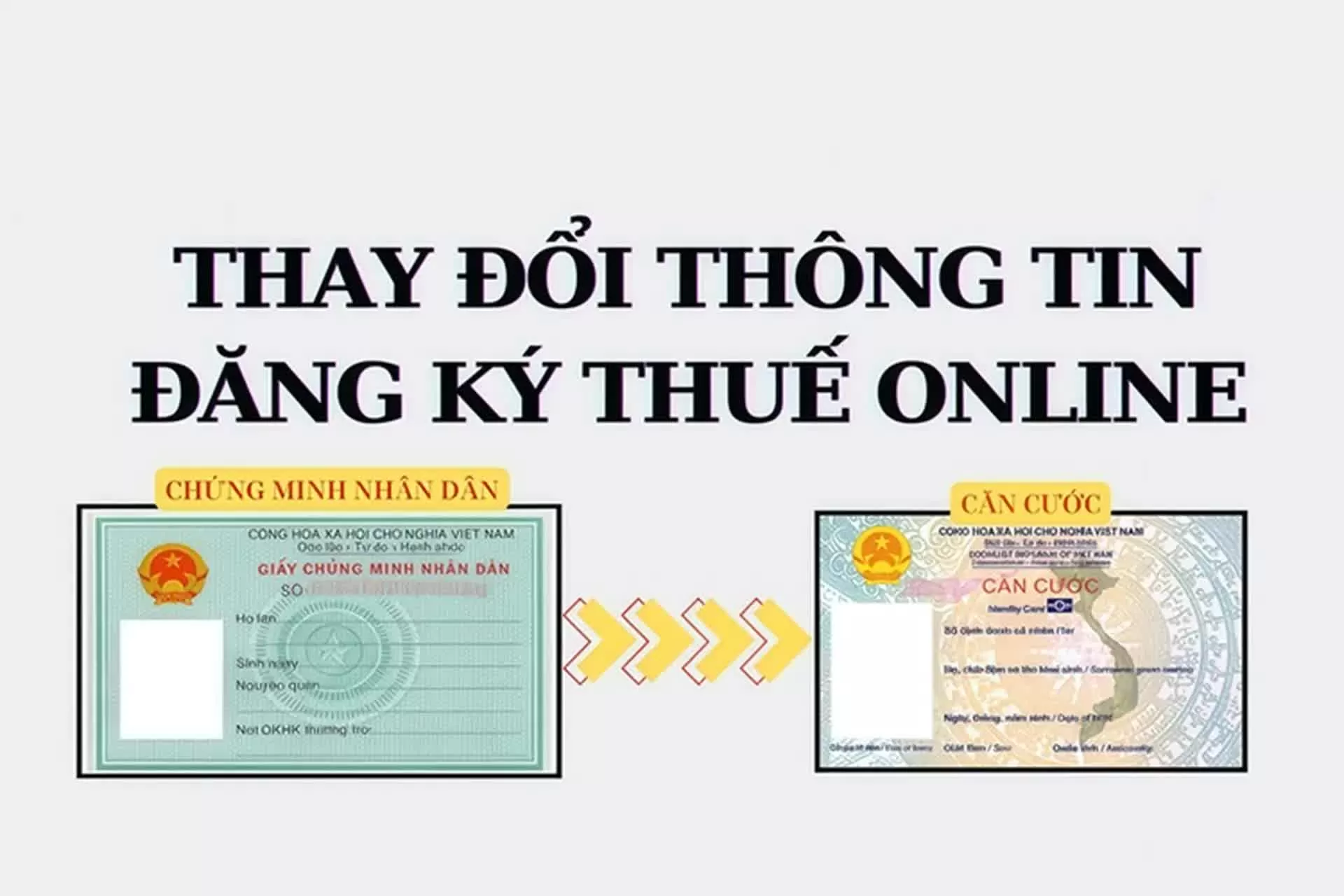 Cách đổi thông tin đăng ký thuế từ CMND sang CCCD online mới nhất