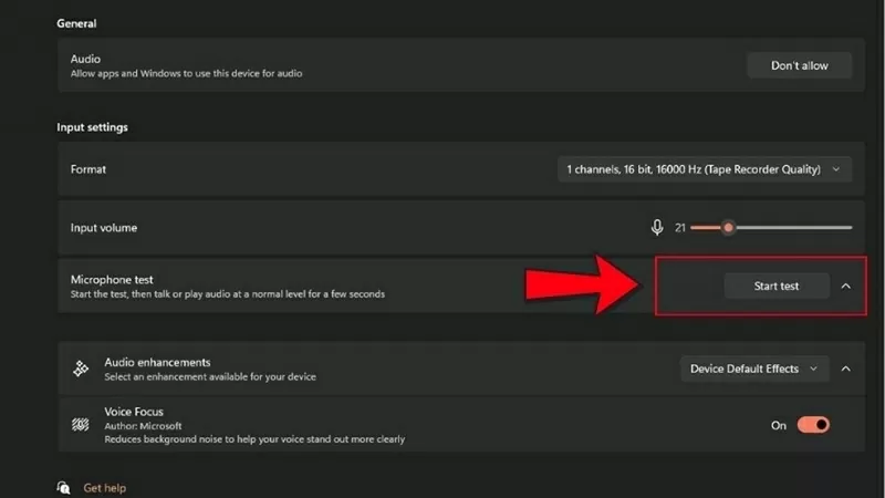 Tiến hành kiểm tra micro