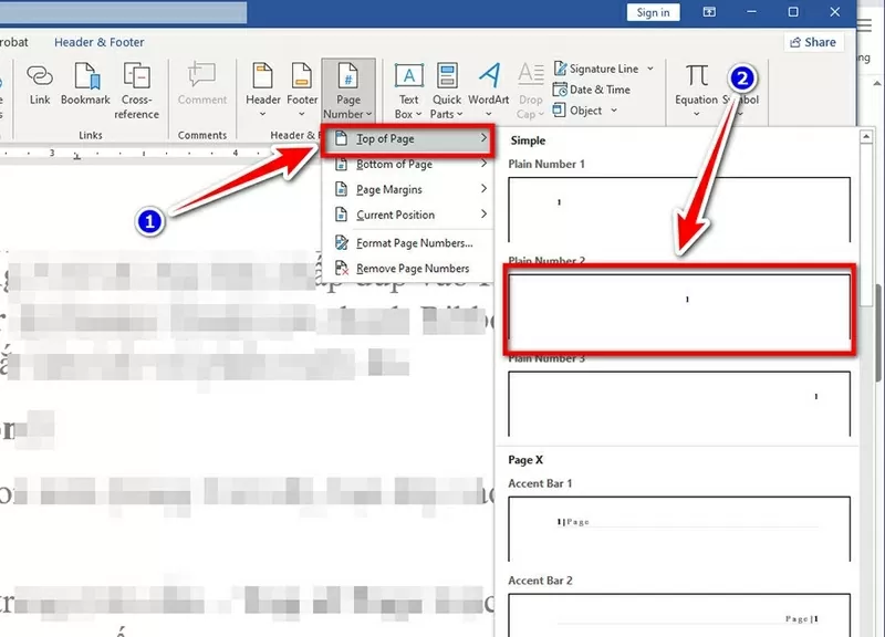 Đặt lại số trang bắt đầu từ 1