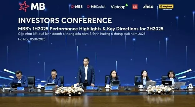 MB tổ chức Hội nghị Nhà đầu tư nhằm cập nhật kết quả kinh doanh 6 tháng đầu năm 2025 và định hướng 6 tháng cuối năm 2025.
