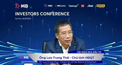ông Lưu Trung Thái – Chủ tịch HĐQT MB phát biểu tại Hội nghị.
