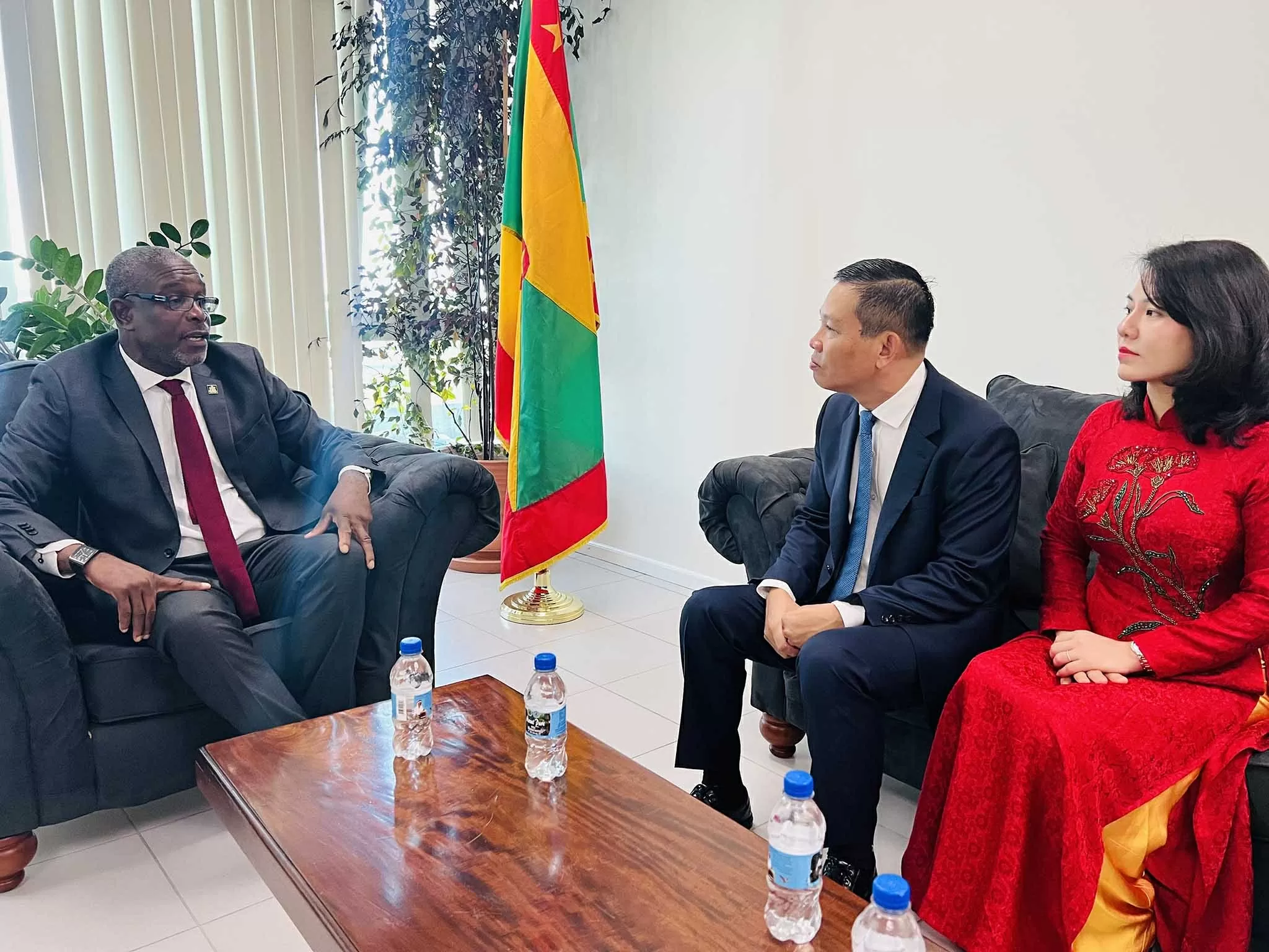 Đại sứ Vũ Trung Mỹ trình Thư ủy nhiệm lên Toàn quyền Grenada