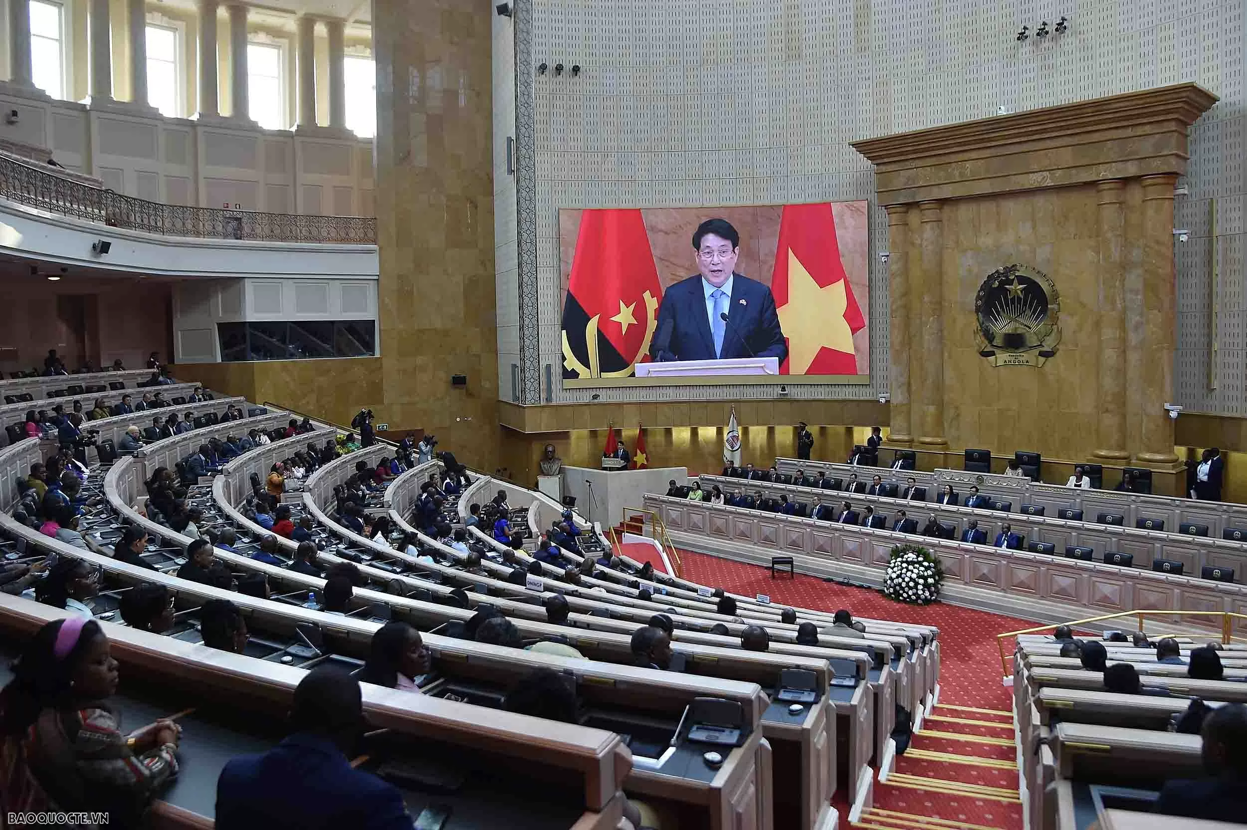 Chủ tịch nước Lương Cường phát biểu chính sách tại Quốc hội Angola Chủ tịch nước Lương Cường: Thúc đẩy quan hệ Việt Nam-Angola trở thành hình mẫu cho hợp tác Nam-Nam