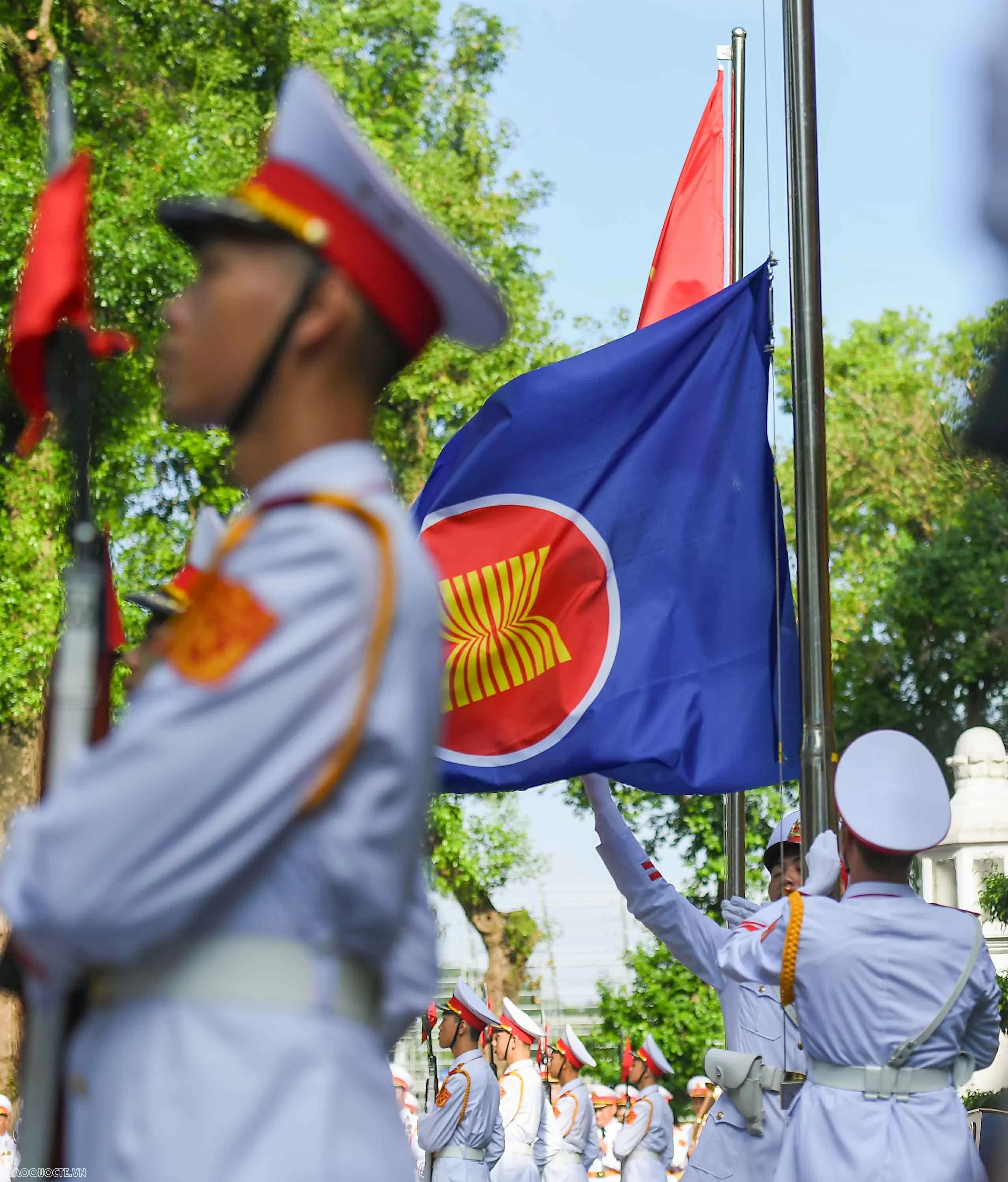 Lễ thượng cờ ASEAN kỷ niệm 58 năm thành lập ASEAN