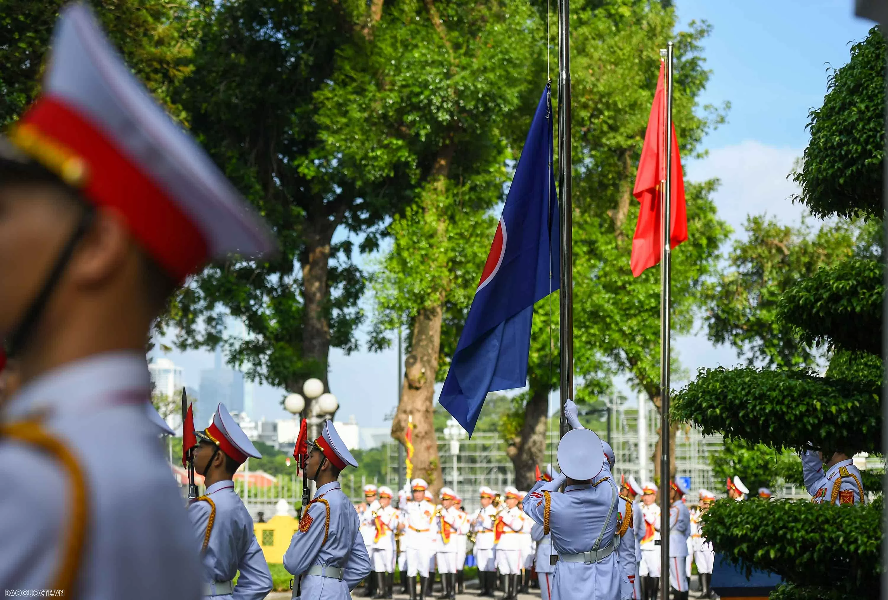 Lễ thượng cờ ASEAN kỷ niệm 58 năm thành lập ASEAN