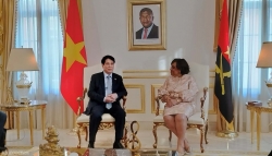 Chủ tịch nước Lương Cường hội kiến Chủ tịch Quốc hội Angola Carolina Cerqueira