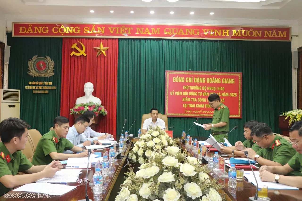 Thứ trưởng Đặng Hoàng Giang kiểm tra công tác đặc xá năm 2025